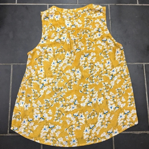 Anthropologie floral yellow blouse size small - Picture 3 of 4
